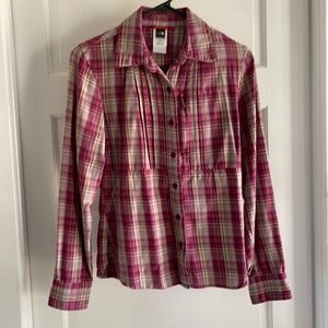 The North Face S Flannel Plaid Button Down Shirt
